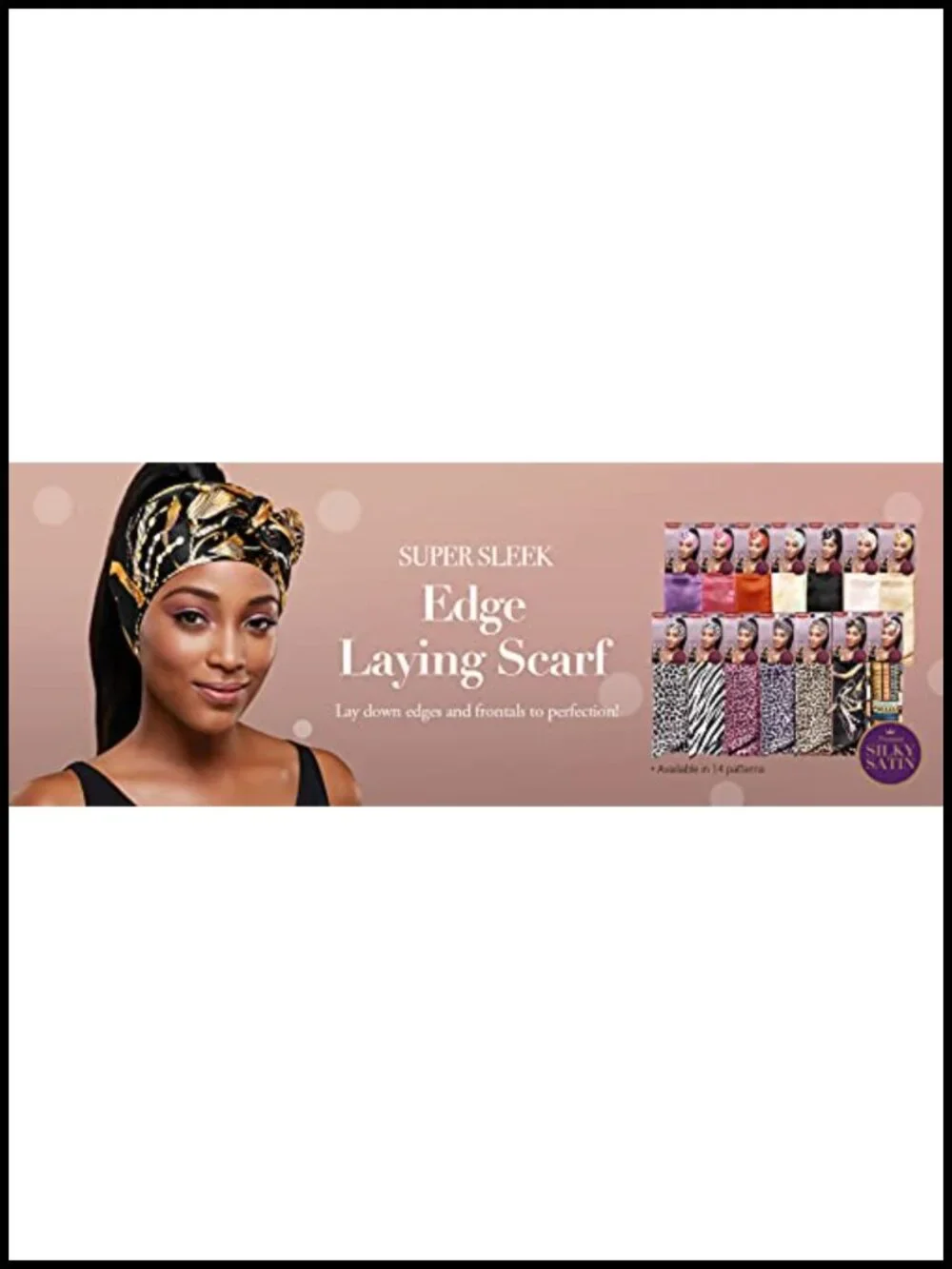 Edge Laying Satin Hair Scarf Wrap for Lace Frontal 4 Pack Silky